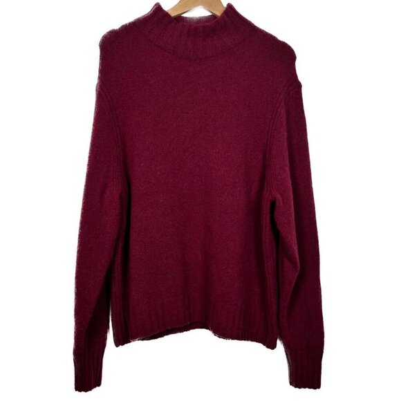 JCREW 2XL Maroon Red Marino and Alpaca Wool Blend Turtleneck Sweater - Picture 1 of 12